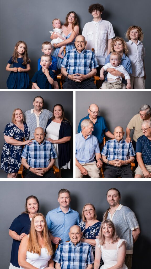 Generational family photography for 100th birthday captured through connection, legacy, and love in every frame.